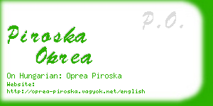 piroska oprea business card